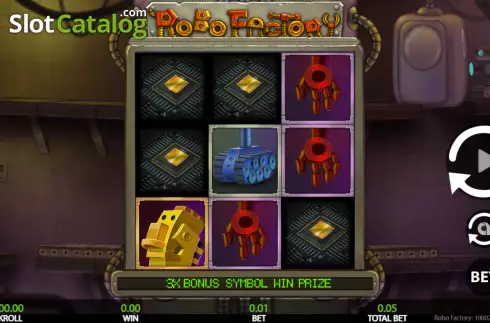 Reel screen. Robo Factory slot