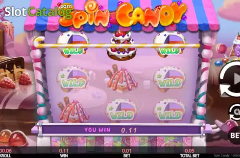 Win screen. Spin Candy slot