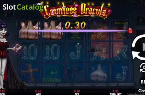 Win screen. Countess Dracula slot