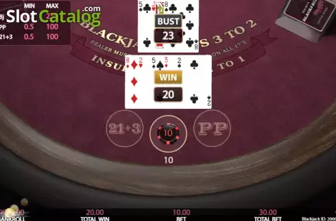 Win screen. Blackjack Side Bets (Getta Gaming) slot