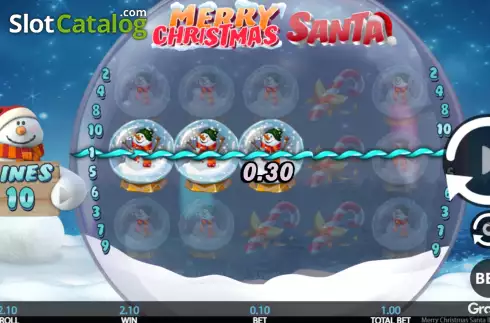 Win screen. Merry Christmas Santa slot