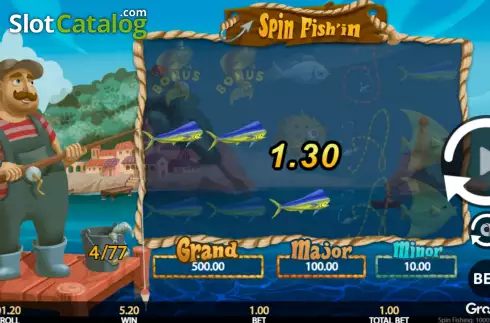 Win screen 2. Spin Fish'in slot