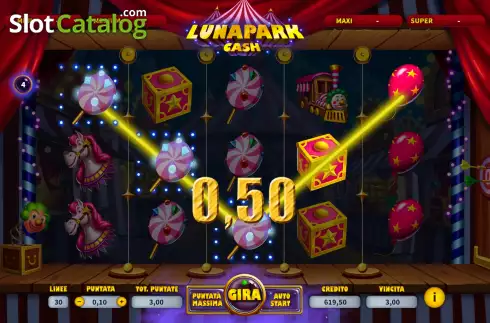 Win Screen 2. Lunapark Cash slot