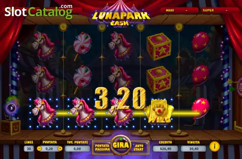Win Screen 4. Lunapark Cash slot