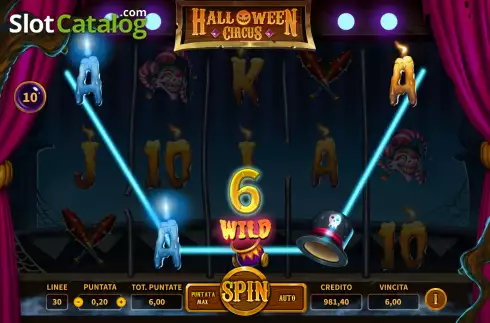 Win Screen 3. Halloween Circus slot