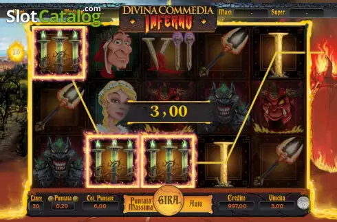 Win Screen. Divina Commedia – Inferno slot