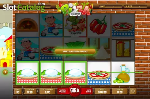 Win Screen 3. Pizza Express (Giocaonline) slot