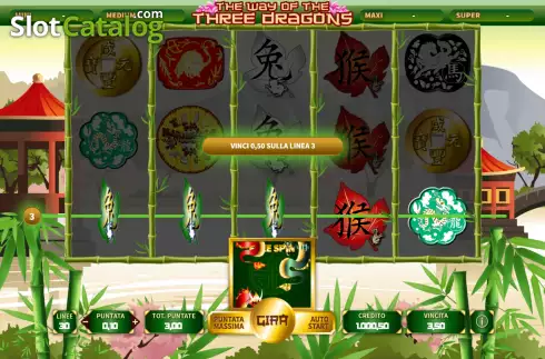 Schermo3. The Way of the Three Dragons slot