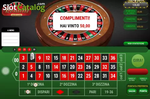 Skärmdump4. American Roulette (Giocaonline) slot