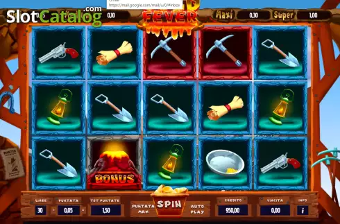 Game screen. Gold Fever (Giocaonline) slot