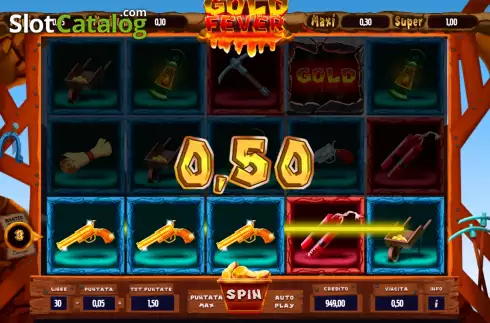 Win screen. Gold Fever (Giocaonline) slot