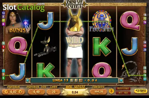 Skärmdump3. King of Egypt (Giocaonline) slot