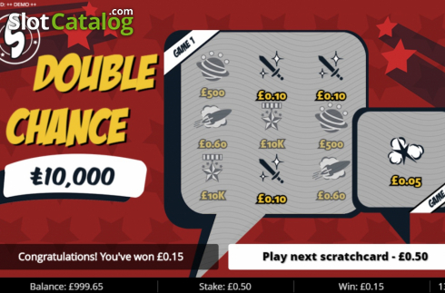 Win Screen. Double Chances S slot
