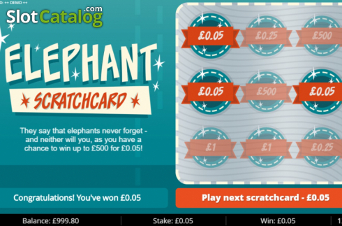 Win Screen 3. Elephant Scratch slot