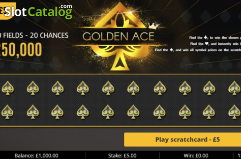 Start Screen. Golden Ace slot