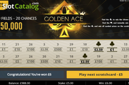 Win Screen 2. Golden Ace slot