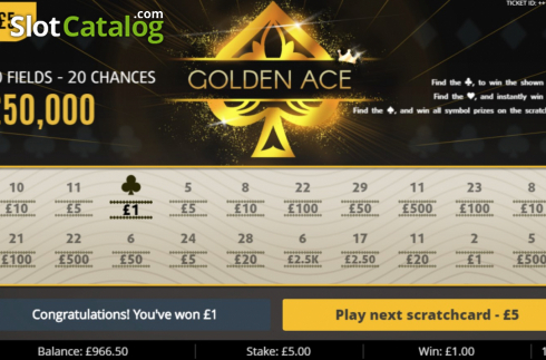 Win Screen 3. Golden Ace slot