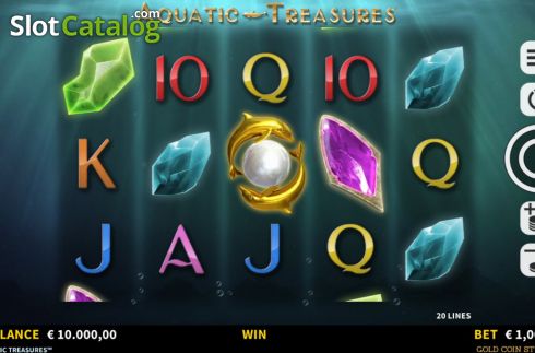 Reel Screen. Aquatic Treasures slot
