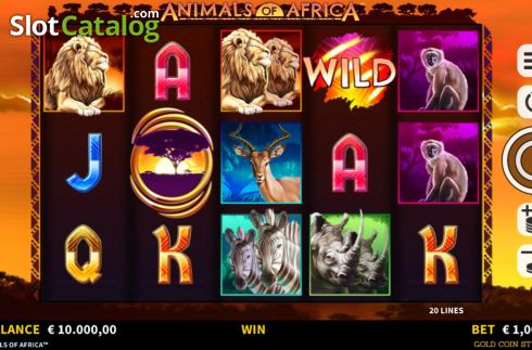 Reel Screen. Animals of Africa slot