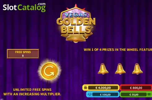 Ekran2. Vegas Golden Bells yuvası