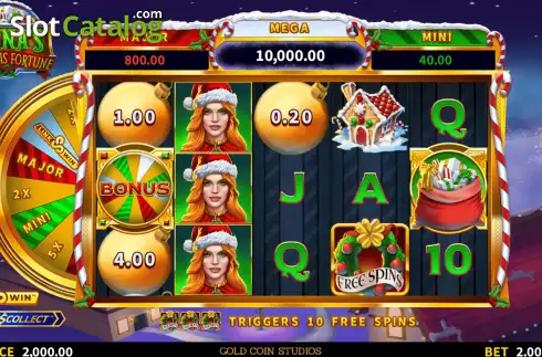 Reels Screen. Fiona’s Christmas Fortune slot