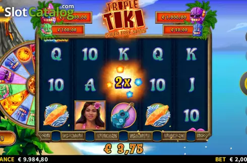 Bildschirm7. Triple Tiki Super Free Spins slot