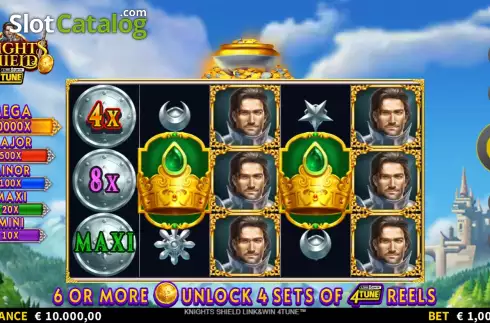 Bildschirm3. Knights Shield Link&Win 4Tune slot