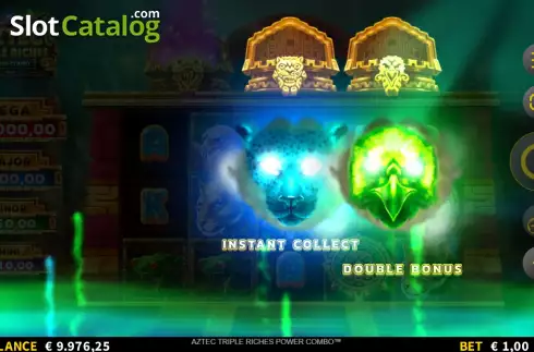 Hold and Win Bonus Gameplay Screen. Aztec Triple Riches Power Combo slot