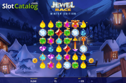 画面5. Jewel Race Winter Edition (ジュエル・レース・ウィンター・エディション) カジノスロット
