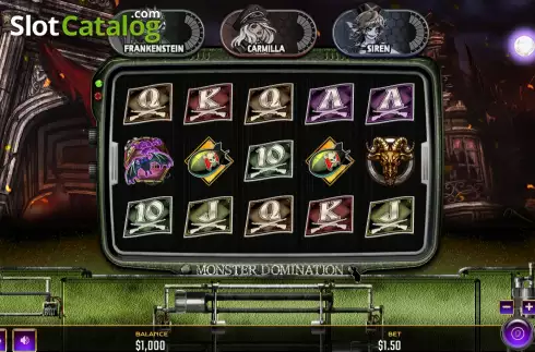 Game screen. Monster Domination slot