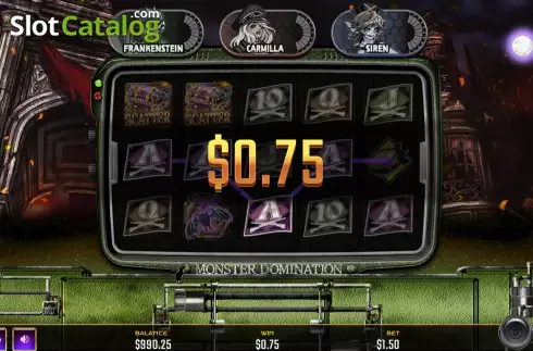 Win screen 2. Monster Domination slot