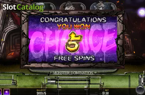 Free Spins screen 2. Monster Domination slot