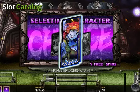 Free Spins screen 3. Monster Domination slot