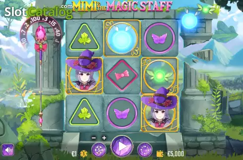 Game Screen. Mimi And The Magic Staff slot