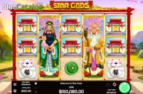 Win Screen 1. Star Gods slot