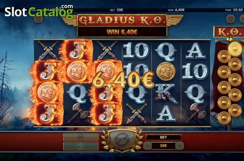 Win Screen. Gladius KO slot