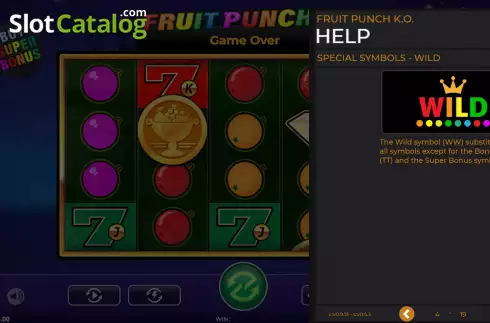 Wild screen. Fruit Punch K.O. slot