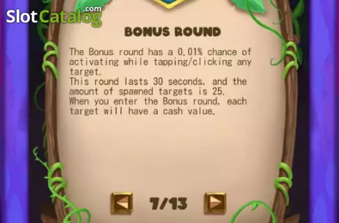 Bonus Round screen. Tap Tap Splat slot