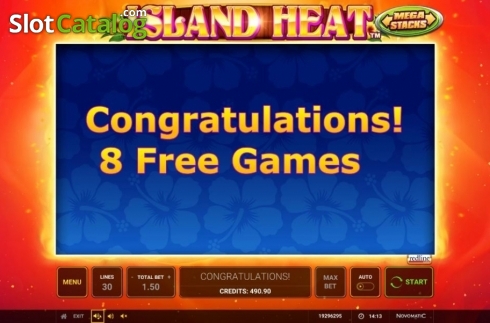 Free Spins Awarded. Island Heat slot
