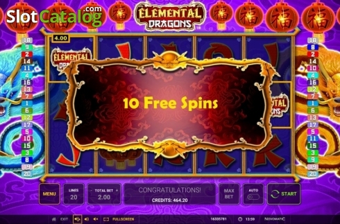 Free Spins. Elemental Dragons slot