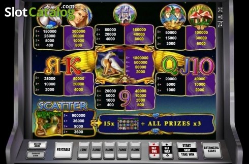Paylines. Gryphon's Gold slot