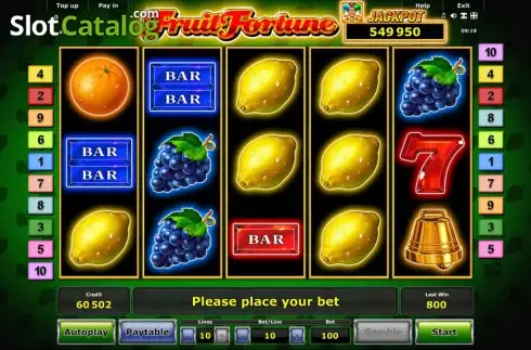 リール. Fruit Fortune (フルーツ・フォーチュン) カジノスロット