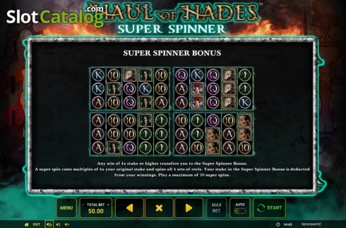Bildschirm7. Haul of Hades - Super Spinner slot
