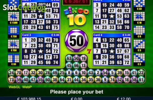 画面2. Bingo 10 カジノスロット