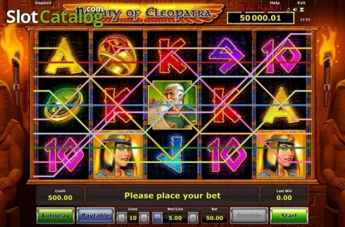 Paylines. Beauty of Cleopatra slot