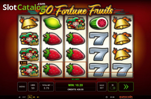 Win Screen 2. 50 Fortune Fruits slot