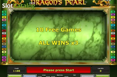 Free Spins. Dragons Pearl (Green Tube) slot