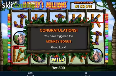 Bonus Game. Monkey's Millions Machine à sous