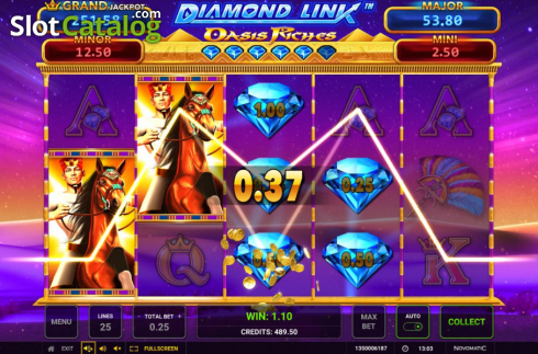 Bildschirm6. Oasis Riches Diamond Link slot