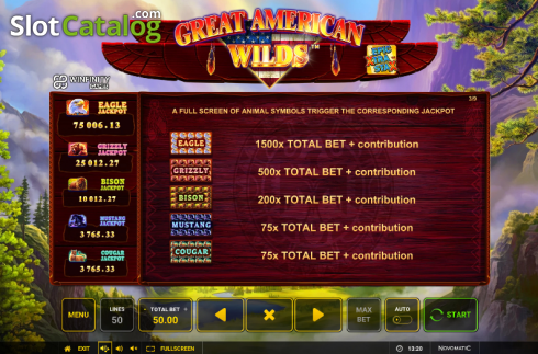 Info. Great American Wilds slot